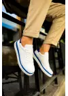 TB979 Santoni GBT Spor Erkek Ayakkabı BEYAZ/MAVI