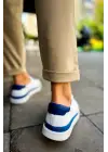 TB979 Santoni GBT Spor Erkek Ayakkabı BEYAZ/MAVI