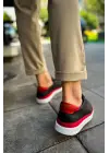 TB979 Santoni GBT Spor Erkek Ayakkabı SIYAH/KIRMIZI