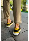TB979 Santoni GBT Spor Erkek Ayakkabı SIYAH/SARI
