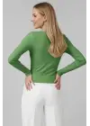 Çıtçıt Detaylı Bluz Yeşil T4343