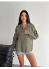 Çizgili Oversize Gömlek
