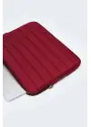 Çizgili Su Geçirmez Macbook Air Pro 15.6 & 16 İnç Bordo Laptop Tablet Kılıfı