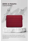 Çizgili Su Geçirmez Macbook Air Pro 15.6 & 16 İnç Bordo Laptop Tablet Kılıfı