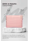 Çizgili Su Geçirmez Macbook Air Pro 15.6 & 16 İnç Pembe Laptop Tablet Kılıfı