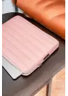 Çizgili Su Geçirmez Macbook Air Pro 15.6 & 16 İnç Pembe Laptop Tablet Kılıfı