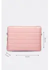 Çizgili Su Geçirmez Macbook Air Pro 15.6 & 16 İnç Pembe Laptop Tablet Kılıfı