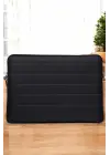 Çizgili Su Geçirmez Macbook Air Pro 15.6 & 16 İnç Siyah Laptop Tablet Kılıfı