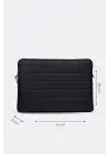 Çizgili Su Geçirmez Macbook Air Pro 15.6 & 16 İnç Siyah Laptop Tablet Kılıfı
