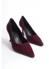 Cordelia Kadın Bordo Saten Stiletto