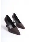 Cordelia Kadın Mat Acı Kahve Stiletto