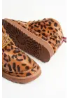 Daria Kadın Kışlık Leopar Desen İçi Kürklü Bot