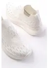 Dm-707  Beyaz Fileli Faillant Taban Taş Aksesuarlı Günlük Spor Ayakkabı