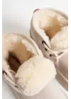 Elena Kadın Bej Kışlık İçi Kürklü Kalın Taban Bot