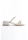 Emma Kadın Kalın Topuklu Beyaz Terlik