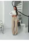 Fitilli Şardonlu Pantolon Bej A4058