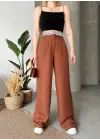 Flamlı Kahve Pantolon