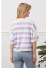 Gömlek Yaka Çizgili Triko Tişört
