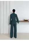 Gömlek Yaka Kaplama Düğmeli Takım Petrol Yeşili St265866