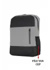 Gri Darbe Emici Korumalı Usb Aparatlı 14-15,6 Inç Laptop Bölmeli Ithal Sırt Çantası