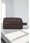 Hakiki Deri Unisex Kahverengi El Portföy Çantası