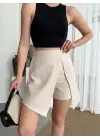 İki Düğmeli Şort Etek