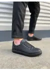 Tb165 Elite Bağcıklı Cilt Erkek Günlük Sneaker Ayakkabı Cst - Siyah