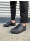 Tb165 Elite Bağcıklı Cilt Erkek Günlük Sneaker Ayakkabı Cst - Siyah