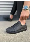 Tb165 Elite Bağcıklı Cilt Erkek Günlük Sneaker Ayakkabı Cst - Siyah