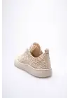 Kadın Bej Örgü Detaylı Günlük Sneaker Rahat ve Hafif Spor Ayakkabı TR01MY01C