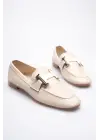 Kadın Bej Şık Tokalı Günlük Ayakkabı TR27MS05B