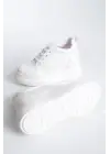 Kadın Gizli Topuk Beyaz Spor Ayakkabı