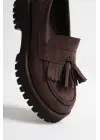 Kadın Günlük Acı Kahve Süet Loafer Ayakkabı TR10MS03E