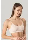 Kadın Ince Askılı Pedli Büstiyer Yarım Atlet Sütyen 3lü Set.