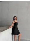 Kadın Kare Yaka Kısa Elbise