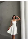 Kadın Kare Yaka Kısa Elbise