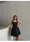 Kadın Kare Yaka Kısa Elbise