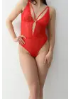 Kadın Kırmızı Babydoll Fantazi İç Giyim