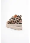 Kadın Leopar Desenli Gizli Topuklu Sneaker TR04MS01E