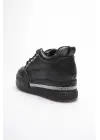 Kadın Siyah Tabanlı Siyah Gizli Topuklu Sneaker TR04MS01D