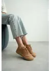 Kadın Taba Örgü Detaylı Günlük Sneaker Rahat ve Hafif Spor Ayakkabı TR01MY01D
