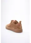 Kadın Taba Örgü Detaylı Günlük Sneaker Rahat ve Hafif Spor Ayakkabı TR01MY01D