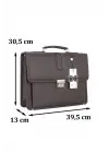 Kahverengi Klasik Evrak Model Erkek 15.6 inç Laptop Çantası