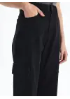 Kargo Cep Jeans Pantolon Siyah