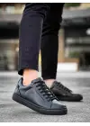 Tb-bx1  Terzi Bey Siyah Cilt Yüksek Siyah Taban Günlük Erkek Ayakkabı