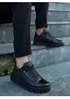 Tb-x46 Terzi Bey Siyah Rugan Yüksek Siyah Taban Günlük Spor Ayakkabı