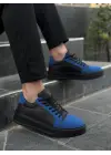Tb-x46 Terzi Bey Siyah Sax Mavi Yüksek Siyah Taban Günlük Spor Ayakkabı