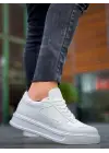 Tb-x8 Terzi Bey Beyaz Cilt Beyaz Yüksek Taban Günlük Spor Ayakkabı