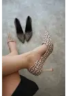 Kelsey Kadın Siyah Desenli Stiletto