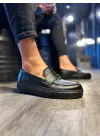 Terzi Bey Günlük Klasik Ayakkabı 400 Siyah (siyah Taban)
